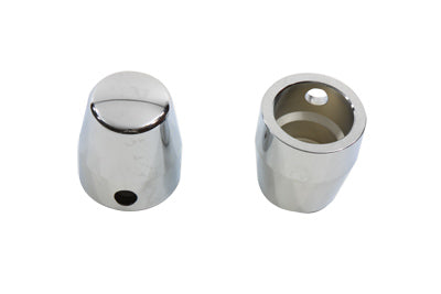 V-Twin Chrome Rear Axle Caps Smooth Style - 37-8908