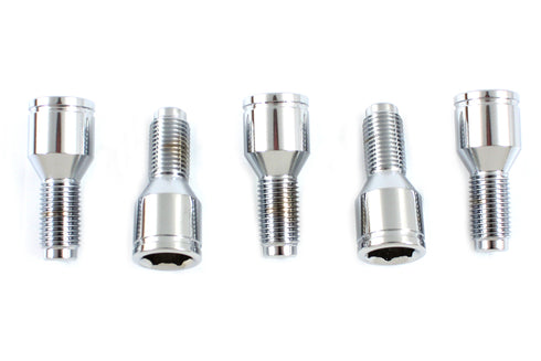 V-Twin Brake Drum Lug Bolt Set Chrome - 37-8919