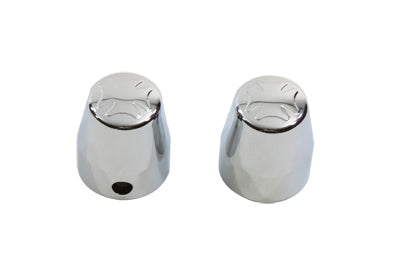 V-Twin Chrome Rear Axle Nut Caps Maltese Style - 37-9007