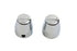 V-Twin Chrome Rear Axle Nut Caps Maltese Style - 37-9007