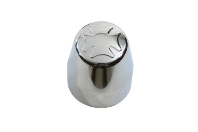 V-Twin Chrome Rear Axle Nut Caps Maltese Style - 37-9007