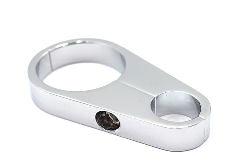 V-Twin Chrome Oil Line to Frame Clamp - 37-9264