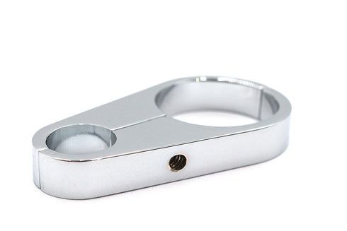 V-Twin Chrome Oil Line to Frame Clamp - 37-9264