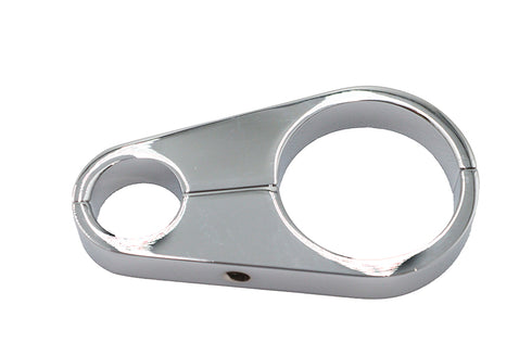 V-Twin Chrome Oil Line to Frame Clamp - 37-9264