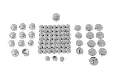 V-Twin Chrome Bolt Cap 77 Piece Cover Kit - 37-9532