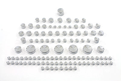 V-Twin Chrome Bolt Cap 109 Piece Cover Kit - 37-9545