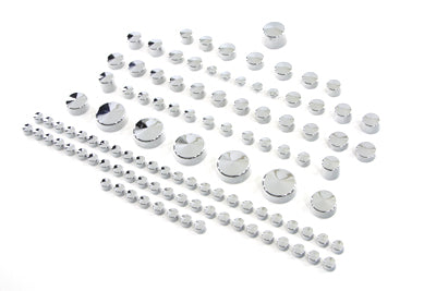 V-Twin Chrome Bolt Cap 109 Piece Cover Kit - 37-9545