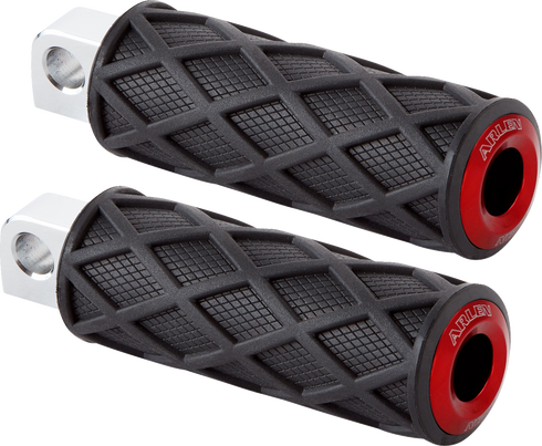 ARLEN NESS Diamond Foot Pegs - Male Mount - Red 400-056