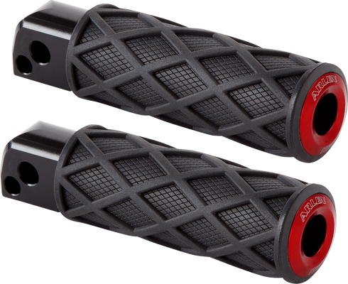 ARLEN NESS Diamond Foot Pegs - Passenger - Red 400-060