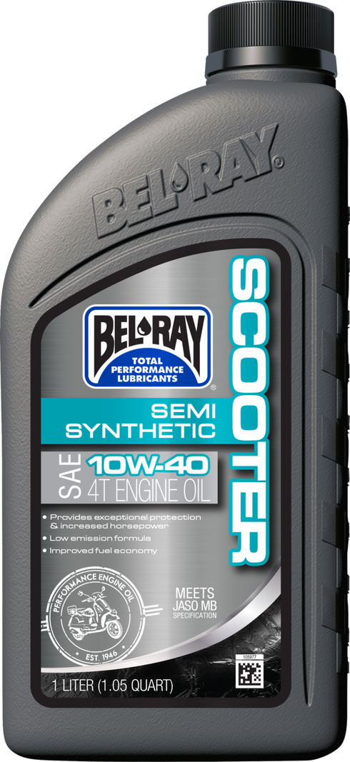 BEL-RAY Semi-Synthetic Scooter Oil - 10W-40 - 1 L 303064150160