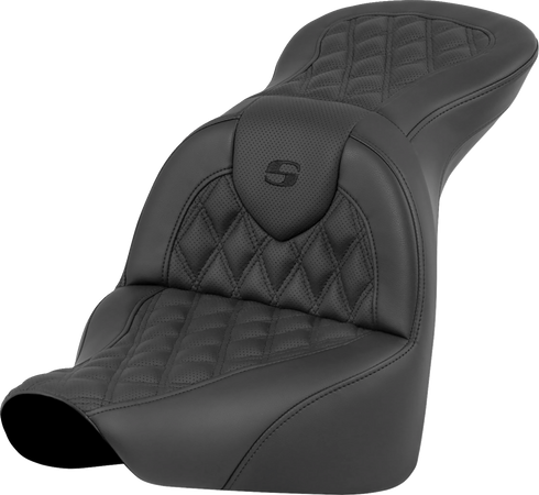 SADDLEMEN RoadSofa™ Seat - Lattice Stitch - without Driver Backrest - FLFB/FXBR '18-'24 818-27-182