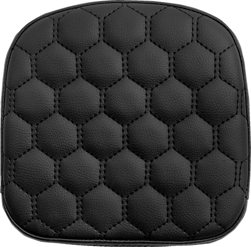 SADDLEMEN Sissy Bar Pad - Honeycomb - Black Stitching 040749