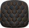 SADDLEMEN Sissy Bar Pad - Honeycomb - Orange Stitching 040749ORA