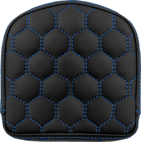 SADDLEMEN RoadSofa™ Sissy Bar Pad - Honeycomb - Blue Stitching 040849BLU