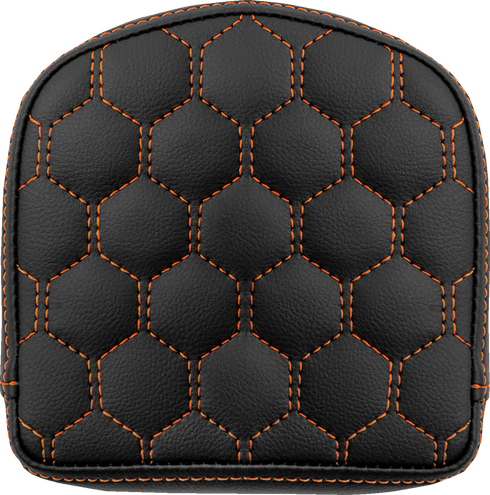 SADDLEMEN RoadSofa™ Sissy Bar Pad - Honeycomb - Orange Stitching 040849ORA
