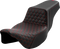 SADDLEMEN Step-Up Seat - Honeycomb - Extended Reach - Red Stitching - FL '08-'23 808-07B-17804