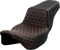 SADDLEMEN Step-Up Seat - Honeycomb - Extended Reach - Orange Stitching - FL '08-'23 808-07B-17803