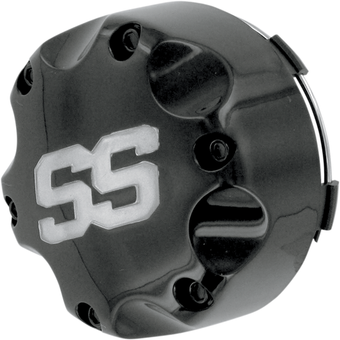 ITP Center Cap - Replacement/Wheel - SS112 - Black with Silver Lettering - 4/115 B110SS