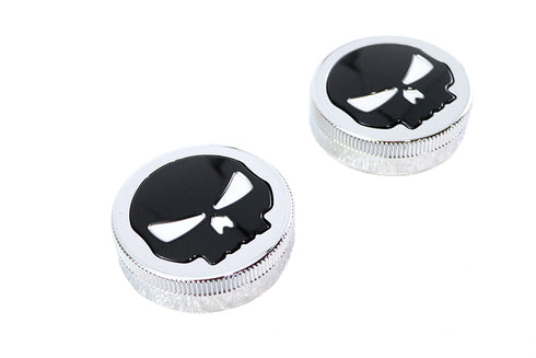 Wyatt Gatling Skull Style Vented and Non-Vented Gas Cap Set - 38-0020