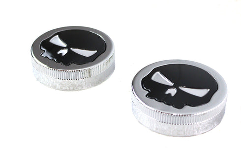 Wyatt Gatling Skull Style Vented and Non-Vented Gas Cap Set - 38-0020