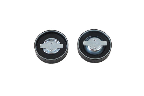 Wyatt Gatling Black Skull Style Vented and Non-Vented Gas Cap Set - 38-0022