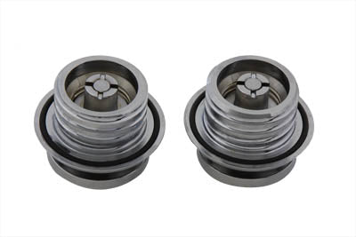 Wyatt Gatling Pop-Up Gas Cap Set Chrome - 38-0110