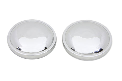 Wyatt Gatling Stock Style Gas Cap Set Vented and Non-Vented Chrome - 38-0315