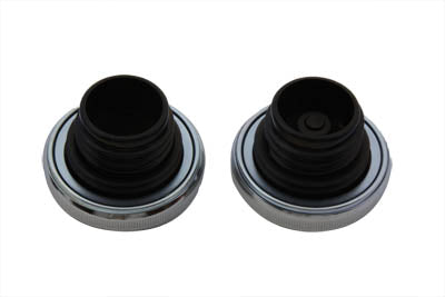 Wyatt Gatling Ratcheting Style Gas Cap Set Vented and Non-Vented Chrome - 38-0321