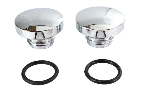 Wyatt Gatling Tall Style Billet Vented and Non-Vented Gas Cap Set - 38-0360