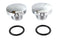 Wyatt Gatling Tall Style Billet Vented and Non-Vented Gas Cap Set - 38-0360