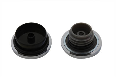 Wyatt Gatling Maltese Style Vented and Non-Vented Billet Gas Cap Set - 38-0424