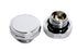 Wyatt Gatling Chrome Hexagon Style Vented and Non-Vented Gas Cap Set - 38-0445