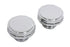 Wyatt Gatling Chrome Hexagon Style Vented and Non-Vented Gas Cap Set - 38-0445