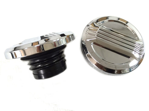 Wyatt Gatling Air Flow Gas Cap Set Chrome - 38-0493