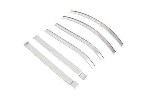 Wyatt Gatling Emblem/Trim Mount Strip Set Raw Steel - 38-0508