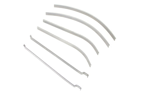 Wyatt Gatling Emblem/Trim Mount Strip Set Raw Steel - 38-0508