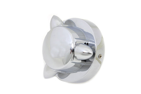 Wyatt Gatling Krommet Style Gas Cap Cover Chrome - 38-0551