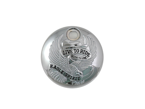 Wyatt Gatling Chrome with inchLive to Ride inch FLT Fuel Tank Console Doo - 38-0606