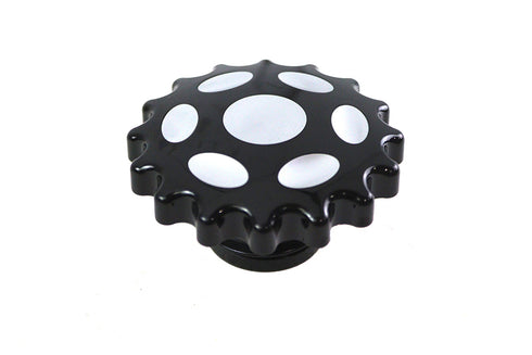 Wyatt Gatling Sprocket Gas Cap Vented Black - 38-0612