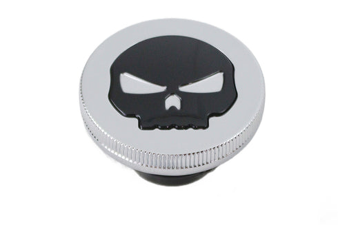 Wyatt Gatling Chrome Skull Style Vented Gas Cap - 38-0619