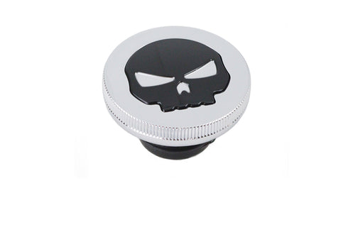 Wyatt Gatling Chrome Skull Style Vented Gas Cap - 38-0619