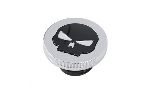 Wyatt Gatling Chrome Skull Style Vented Gas Cap - 38-0619