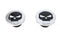 Wyatt Gatling Chrome Skull Style Vented and Non-Vented Gas Cap Set - 38-0620
