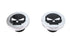 Wyatt Gatling Chrome Skull Style Vented and Non-Vented Gas Cap Set - 38-0620