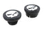 Wyatt Gatling Black Skull Style Vented and Non-Vented Gas Cap Set - 38-0624