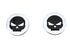 Wyatt Gatling Chrome Skull Style Vented and Dummy Gas Cap Set - 38-0625