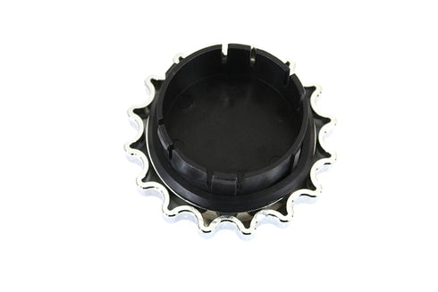 Wyatt Gatling Sprocket Gas Cap Non-Vented Chrome - 38-0664