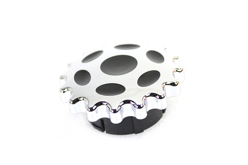 Wyatt Gatling Sprocket Gas Cap Non-Vented Chrome - 38-0664