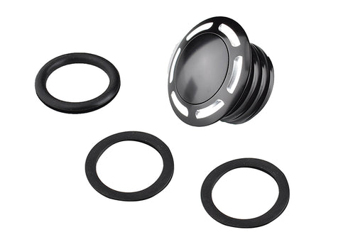 V-Twin Slot Pop Up Vented Gas Cap Black - 38-0669