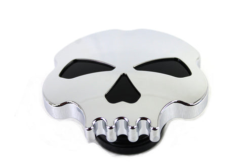 Wyatt Gatling Skull Style Vented Gas Cap Chrome - 38-0777